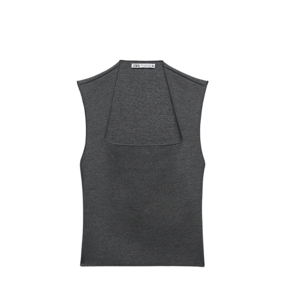 Zara Charcoal Sleeveless Muscle Tee